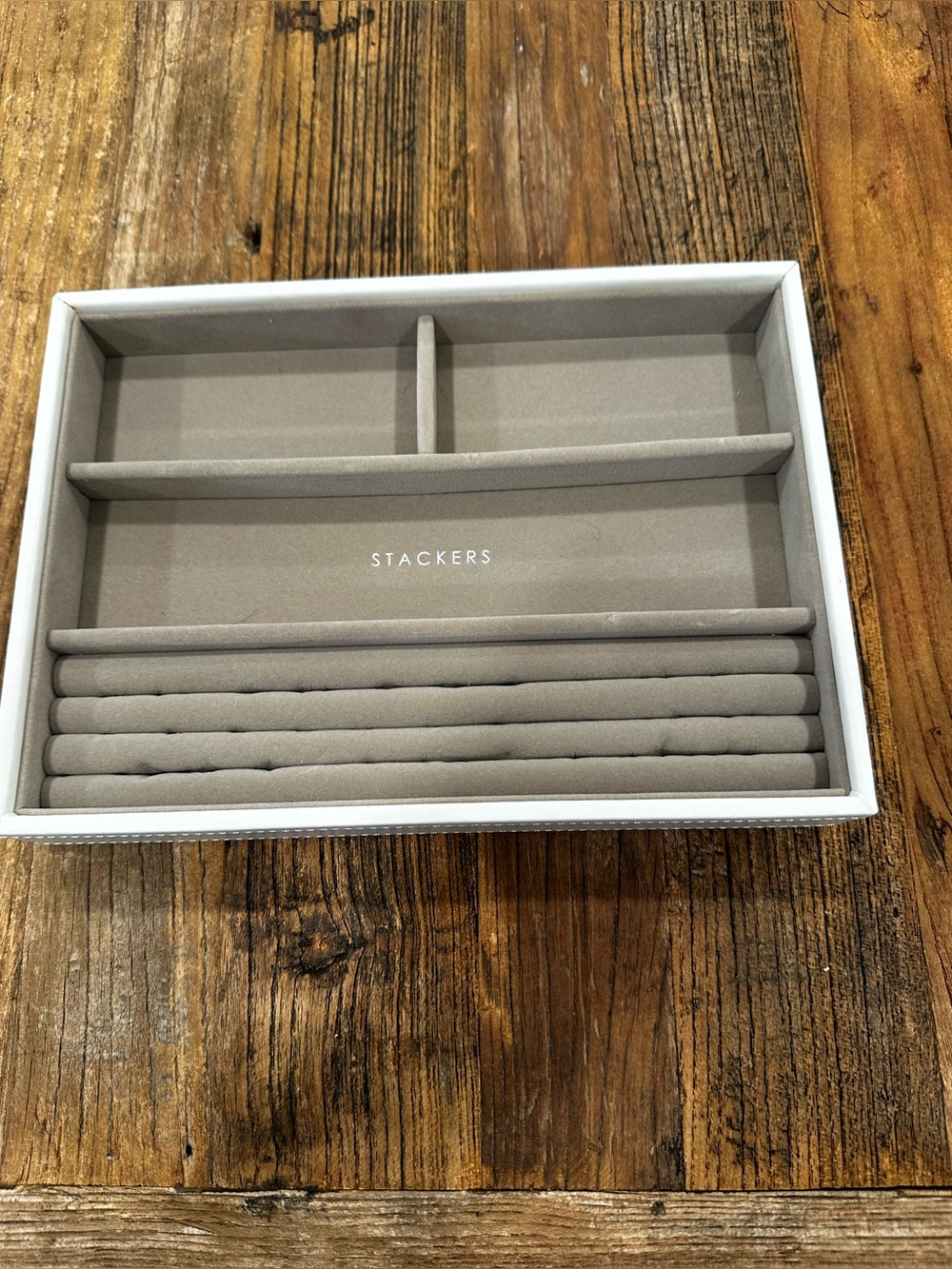 Stackers Gray Velvet Jewelry Organizer Tray - Picture 3 of 6